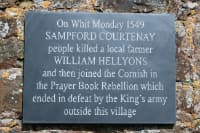 Prayer Book Rebellion plaque